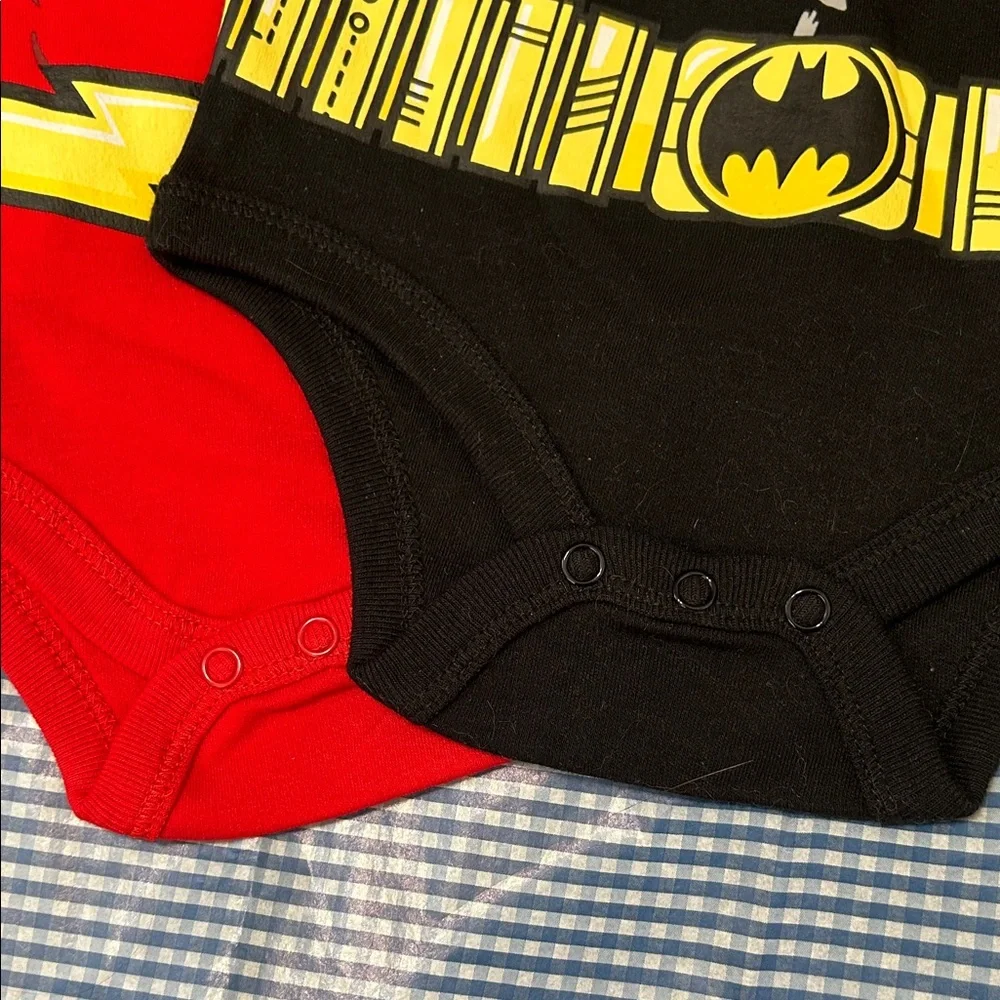 Superhero Baby Onesies - Red and Black